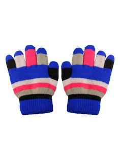 Перчатки детские Little Mania ZW-ANG49, синий, ярко-розовый, голубой, серый, черный, 13