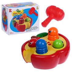 Развивающая игрушка «Стучалка Червячки» с молотком No Brand