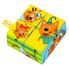 Набор мягких кубиков «Три Кота. Собери картинку» No Brand