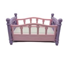 Мебель для кукол TOY MIX Кроватка для куклы, сиренево-розовая РР2015-058