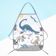 Фартук детский для творчества Этель "Динозавры", 49 х 39 см No Brand