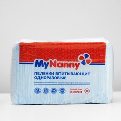 Одноразовые впитывающие пеленки My Nanny, 60 x 90 см, 30 шт. No Brand