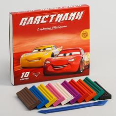 Пластилин 10 цветов 150 г «Чемпион», Тачки No Brand