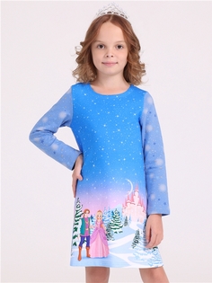 Платье детское Апрель 1ДПД2997258ня, зимняя сказка+звездное небо на голубом, 122