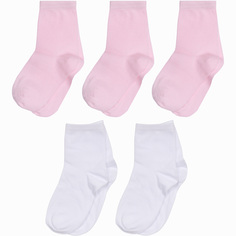 Носки для девочек ХОХ 5-d-1227 цв. розовый; белый р. 20-22