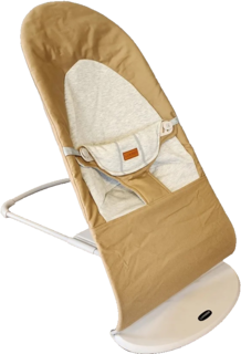 Кресло-шезлонг детское Luxmom с естественным покачиванием, коричневый