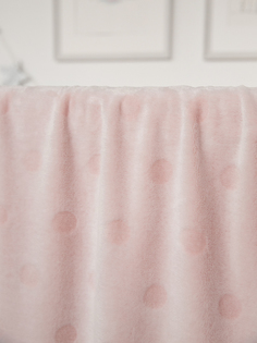 Плед для новорожденных 75х100 см., в кроватку, коляску, Горох, розовый Baby Nice