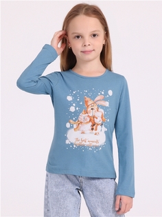 Лонгслив детский Апрель 1ДДЛД3580001, серо-голубой250 Трое под снегом, 134