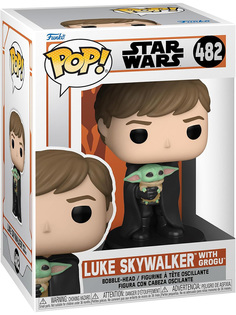 Фигурка Funko Звездные Войны Люк в плаще с малышом Йодой Star Wars №482 головотряс, 12 см