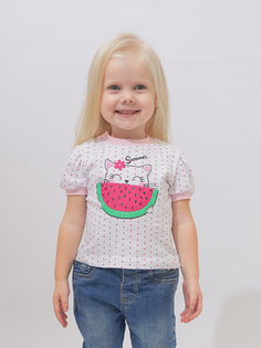 Футболка для девочек КотМарКот 426241490 цв. белый р. 68