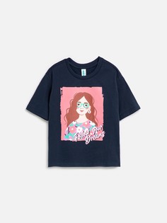 Футболка детская Acoola 20220510152, темно-синий, 128