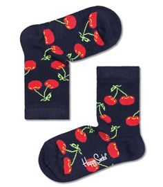 Детские носки Kids Cherry Sock с вишенками Happy socks темно-синий 7-9Y