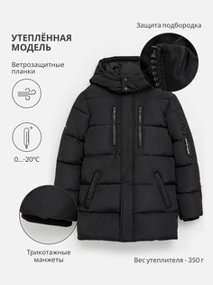 Пальто детское Acoola 20120610002, черный, 98