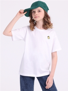 Футболка детская Апрель 1ДДФК4322001, белый Утенок вышивка, 140