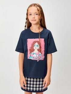 Футболка детская Acoola 20210510162, темно-синий, 140