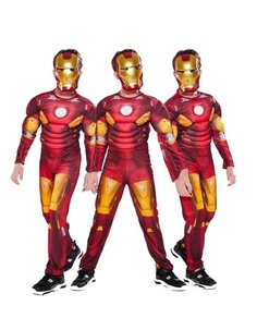 Карнавальный костюм SuperHero Железный Человек, красный, 140