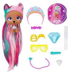 Игровой набор IMC Toys VIP Pets GLAM GEMS Модные щенки Aurora