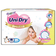 Детские подгузники UniDry Super Soft ультрамягкие, M, 6-11 кг, 26шт