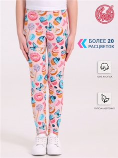 Леггинсы детские Апрель 1ДРЛ3848001н, Десерты на светло-розовом, 122