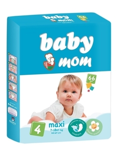 Подгузники детские Baby Mom ECONOM, 4 размер 7-18 кг, 132 шт. (2 уп. по 66 шт.)