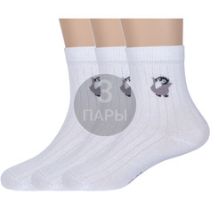 Носки детские Rusocks 3-Д3-130096М, рис 03, белые, 10-12