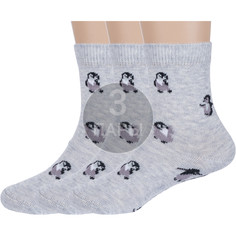 Носки детские Rusocks 3-Д3-130096М, рис. 01, светло-серые, 10-12