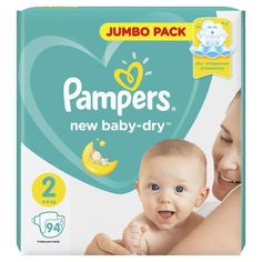 Подгузники Pampers New Baby Dry 2, 4-8 кг, 94 шт.