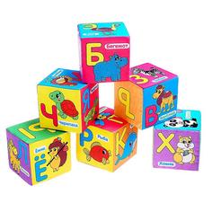 Мягкие кубики «Учим алфавит», 6 шт, 10 х 10 см, по методике Монтессори Bazar