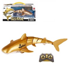 Робот на радиоуправлении Junfa "Китовая Акула", золотая, в коробке