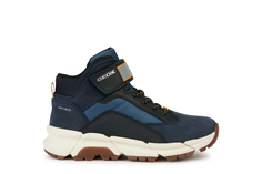 Полусапожки Geox J Flexyper Plus Boy для мальчиков, р. 36, J36LCF032MEC0657, сине-жёлтый