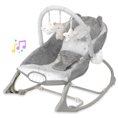 Шезлонг-качалка с игрушками для новорожденных FunKids Infant-To-Todler Rocker, CC9928-B