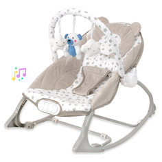 Шезлонг-качалка с игрушками для новорожденных FunKids Infant-To-Todler Rocker, CC9927-P