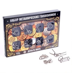 Головоломка металлическая Деньги мира набор 8 шт. Р00015348 Puzzle