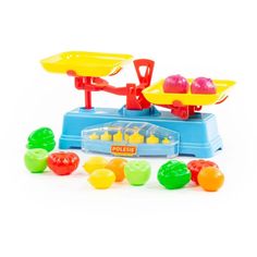 Игровой набор Полесье Весы, набор продуктов (12 элементов) 53787