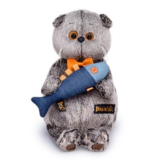 Мягкая игрушка "Басик с джинсовой рыбкой", 22 см Ks22-217 Budi Basa