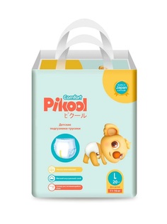 Подгузники-трусики детские Pikool Comfort, размер L, 11-16 кг, 20 шт.