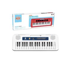 Музыкальная игрушка Наша Игрушка Синтезатор BX-1681B, белый, 37 клавиш, микрофон