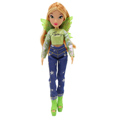 Кукла Winx Club шарнирная Club Флора в джинсах с крыльями, 24 см, IW01322202