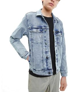 Бомбер детский Calvin Klein Denim Trucker Wshd Blue, Синий, 110