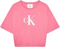 Футболка детская Calvin Klein Pride Monogram Logo Top, Розовый, 134