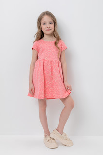 Платье детское CROCKID М 2508, спелый персик, крапинки, 104