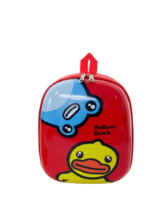 Детский каркасный дошкольный рюкзак Утенок красный No Brand