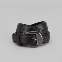 Ремень детский, ширина 2 см, винт, пряжка металл, цвет чёрный No Brand