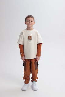 Лонгслив детский Anta Junior Player, Бежевый, 170