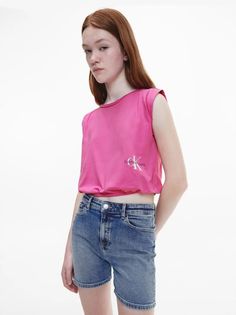 Футболка детская Calvin Klein Monogram Off Placed Cap T-Shir T розовый 134