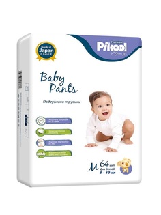 Подгузники-трусики детские Pikool Premium, размер M, 8-13 кг, 64 шт.