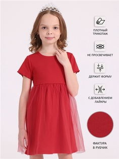 Платье детское Апрель 350дев023сД1Р, красный91, 92