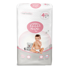 Подгузники Nani для детей р 4L (9-14 кг) 54 шт