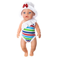 Купальник и панамка для куклы OUBAOLOON Baby Born ростом 43 см 921-xD9