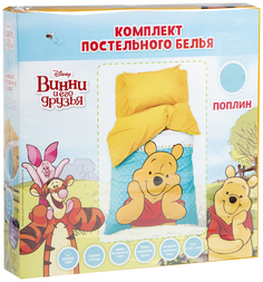 Постельное бельё 1,5 сп Медвежонок Винни поплин Disney
